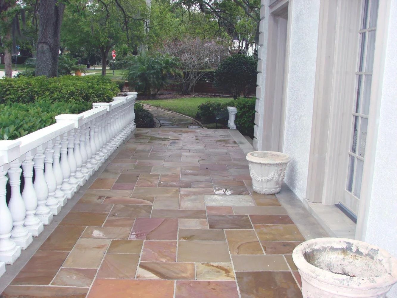 Slate patio in Belleair after paver cleaning