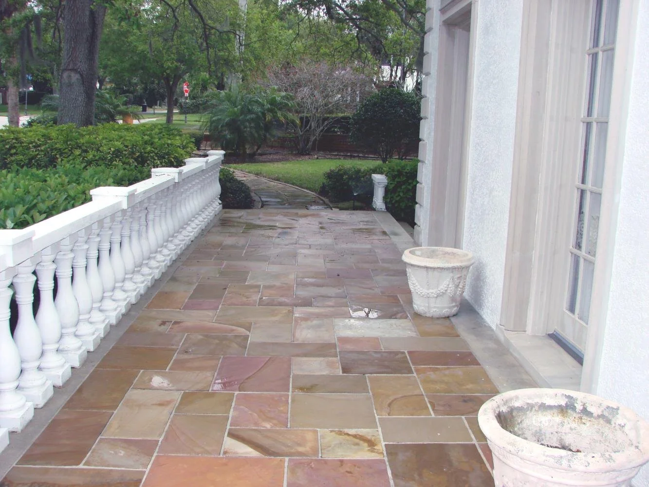 Slate patio in Belleair after paver cleaning